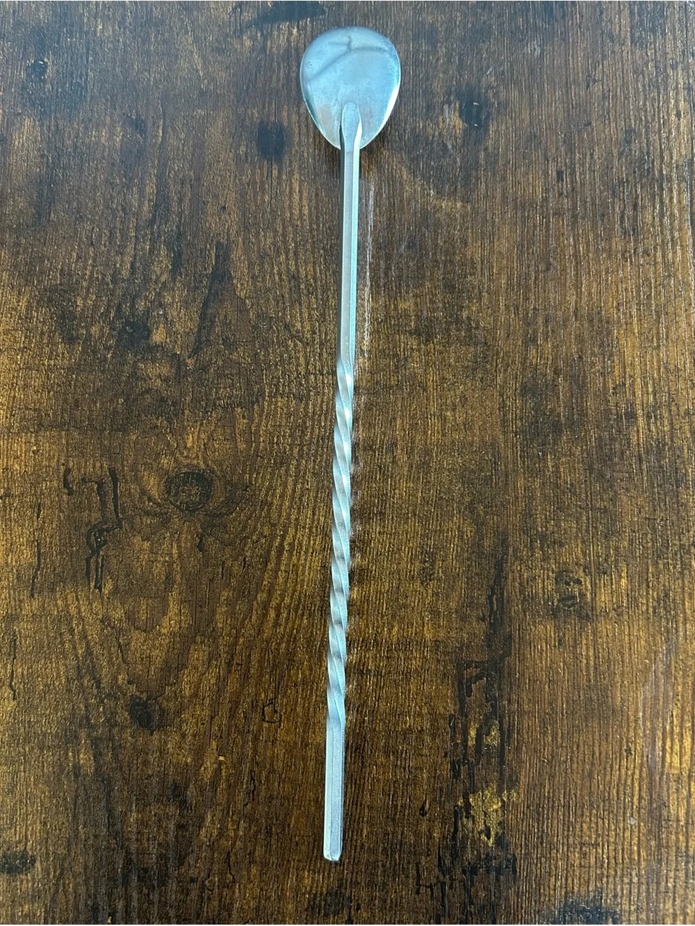 Vintage 50/60s Swizzle Stick Bar Spoon, 10 Inches Long